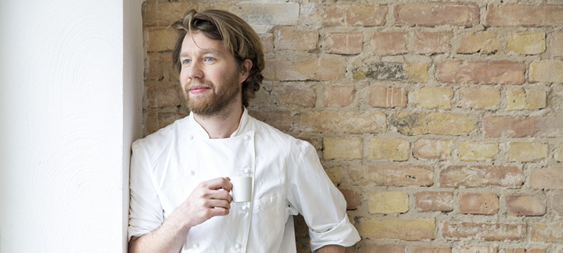 27 Mar 2015, Berlin, Germany --- Portrait of cook with espresso cup having a rest --- Image by © Florian Küttler/Westend61/Corbis