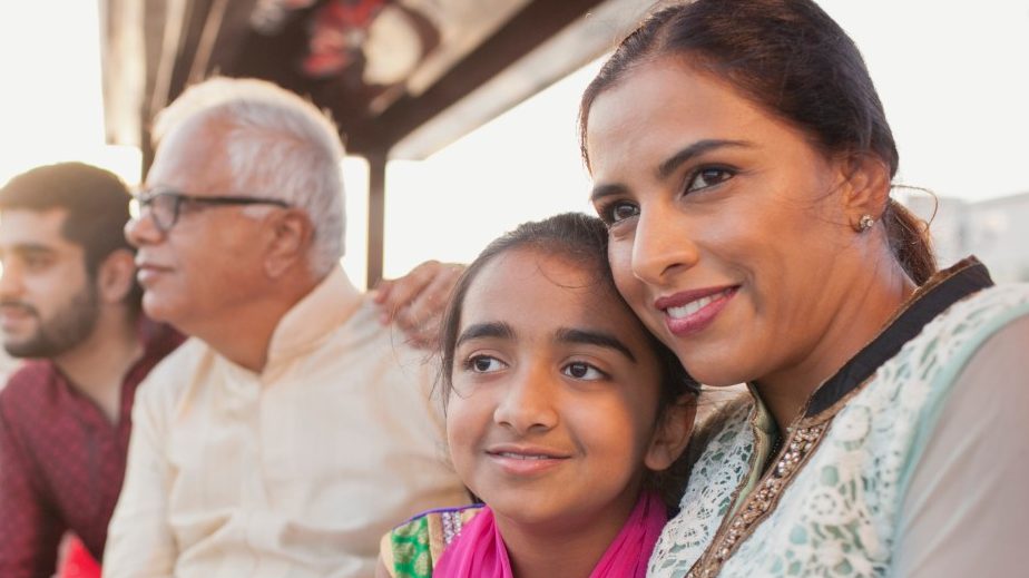 0042-11-30T00:00:00.000Z 06 Nov 2014, Dubai, United Arab Emirates --- Girl (10-12) with family on boat, Dubai, Dubai Emirate, United Arab Emirates --- Image by © Katarina Premfors/arabianEye/arabianEye/Corbis