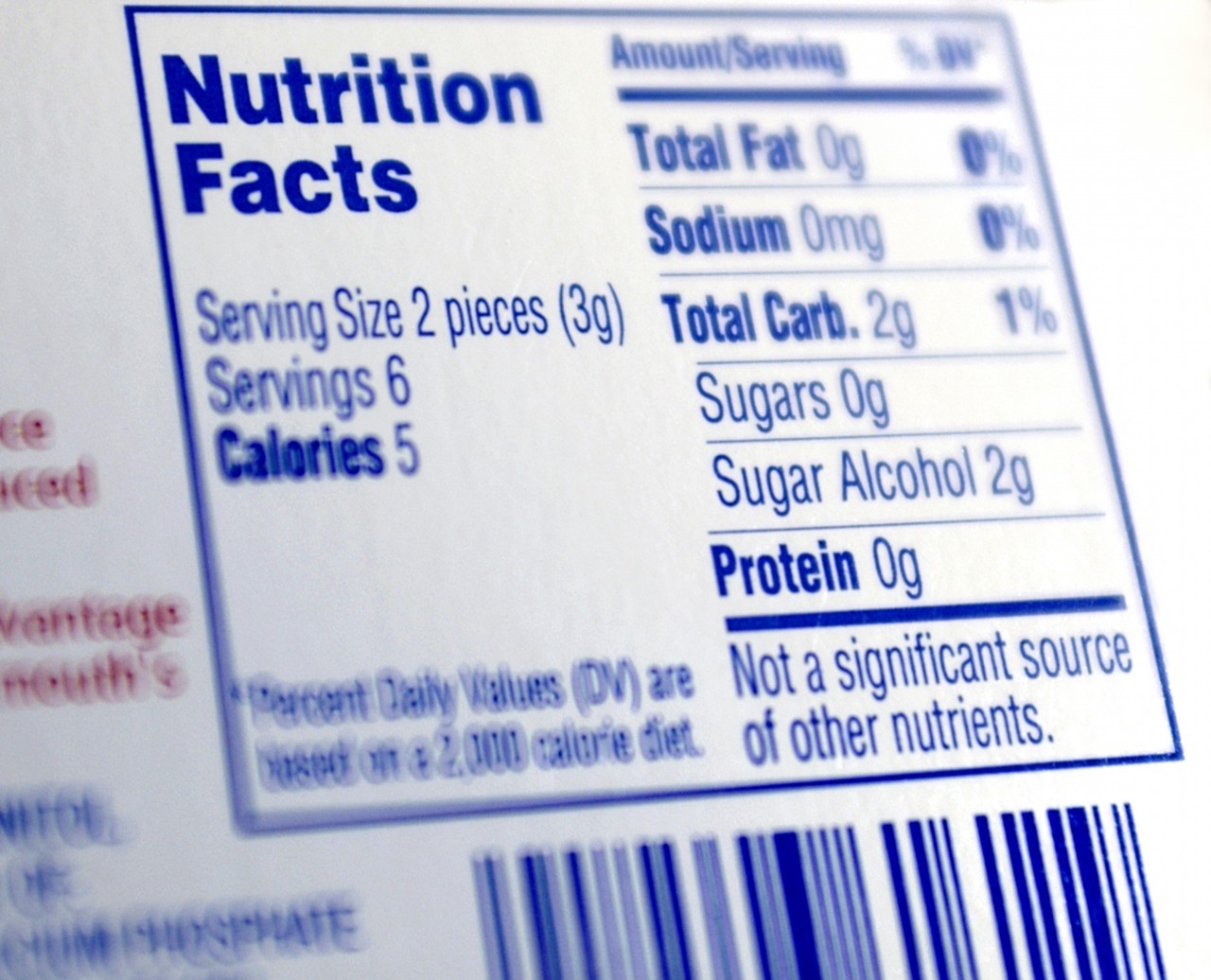 Close-up of a nutrition label --- Image by © 68/Ocean/Corbis