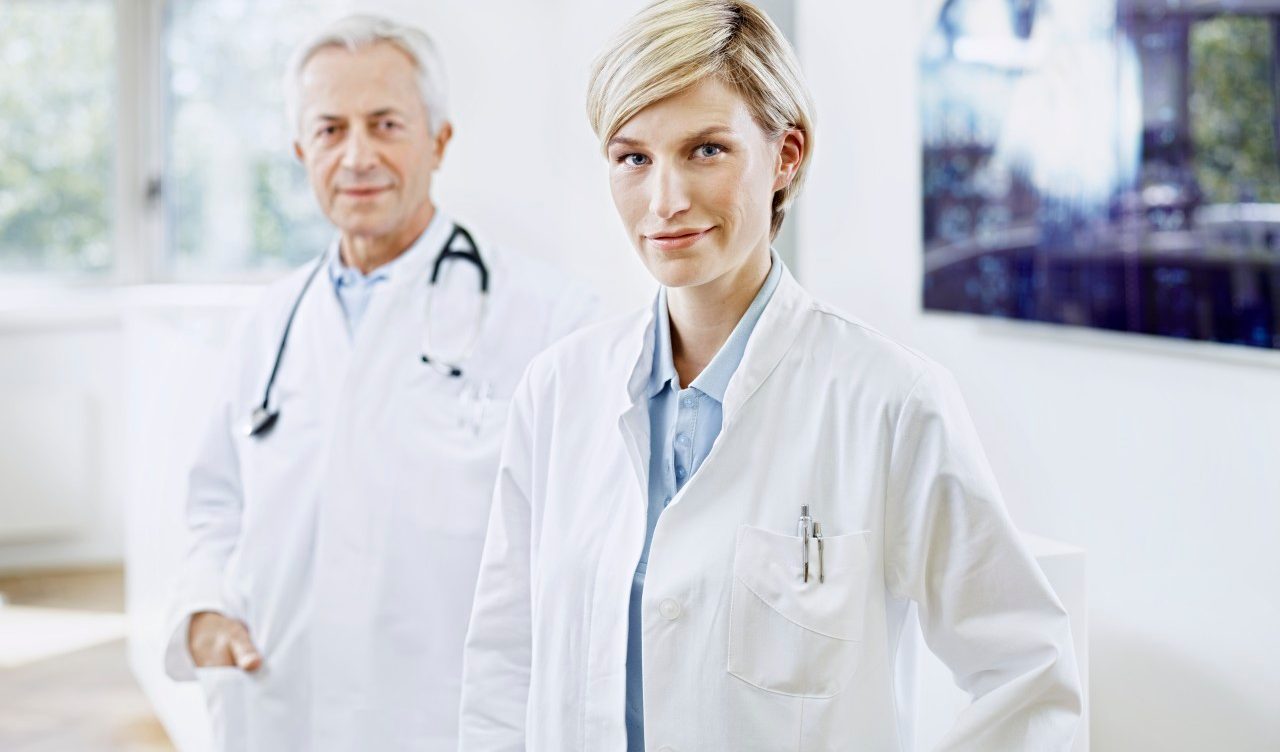 0042-11-30T00:00:00.000Z Portrait of two doctors --- Image by © Roger Richter/Corbis
