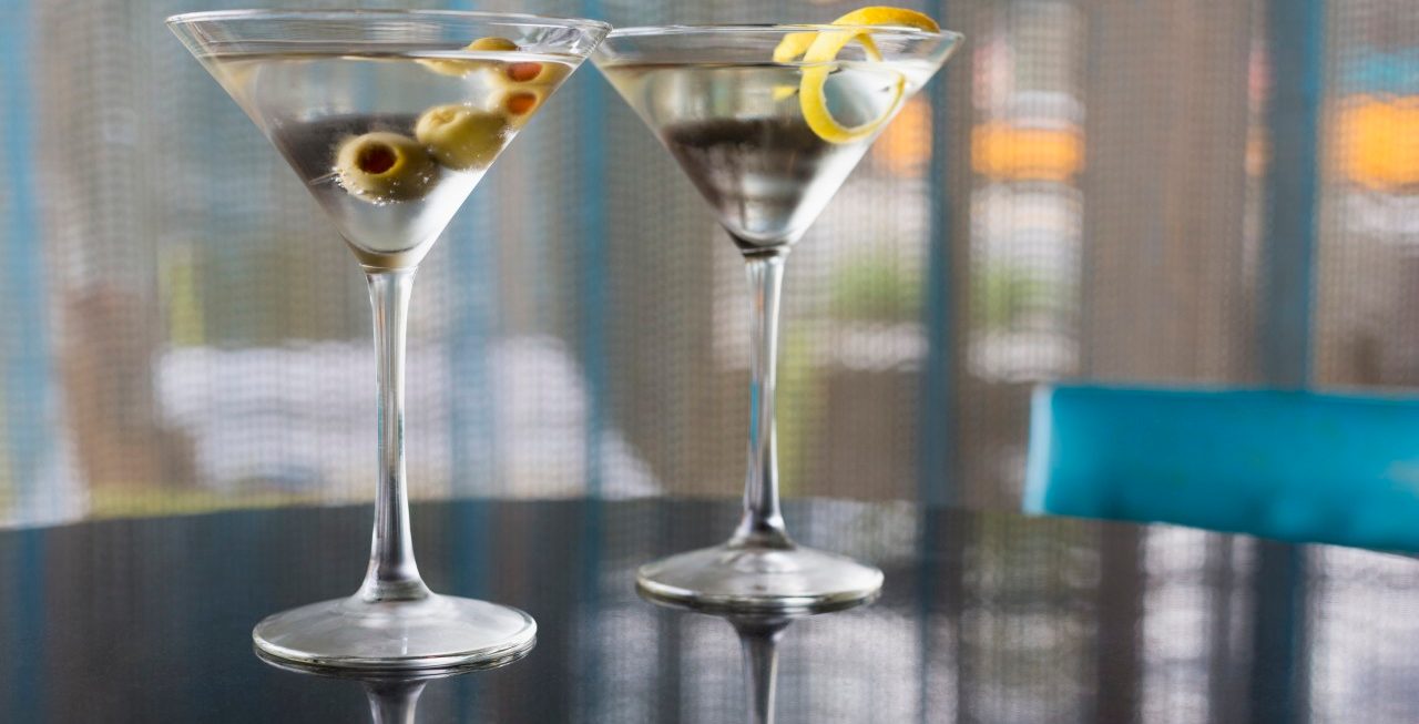 08 Oct 2013, Seattle, Washington State, USA --- Close up of garnished martinis --- Image by © Spaces Images/Blend Images/Corbis