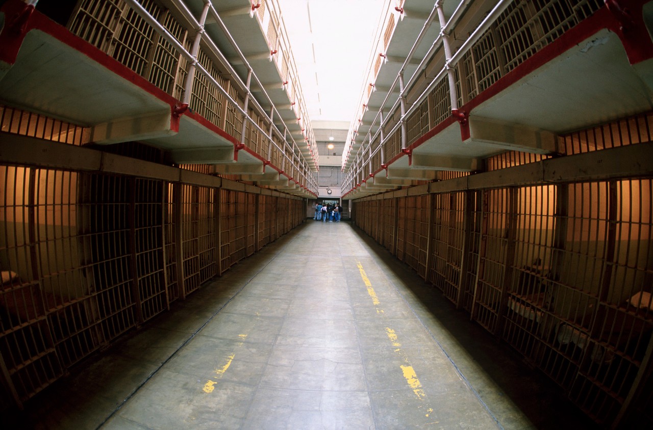Interior of Alcatraz Prison --- Image by © Terry W. Eggers/CORBIS