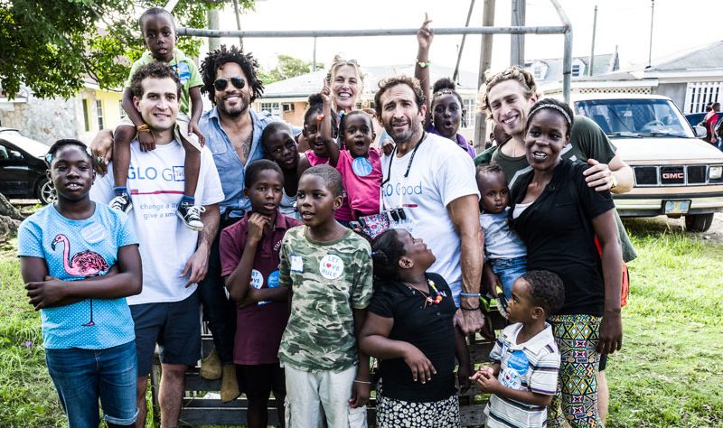 #IGiveBeyond Jonathan Levine’s GLO Good Foundation and musician Lenny Kravitz’s Let Love Rule bring free oral health care and education to hundreds of people.