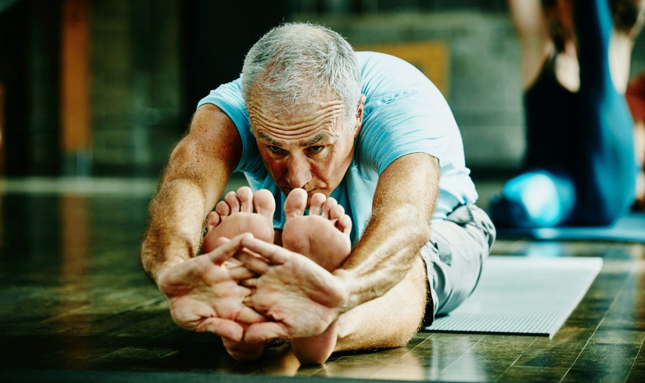 Personal perspective of man exercising --- Image by © Hiya Images/Corbis