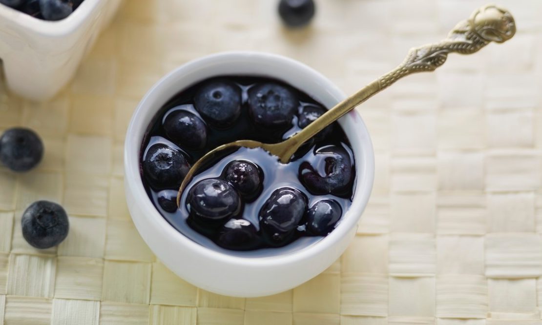 31 Aug 2013 --- Fresh blueberries in bowl --- Image by © Hero Images/Corbis