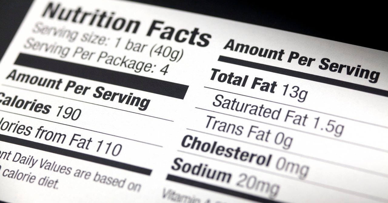 A nutritional label, close-up --- Image by © Epoxydude/fstop/Corbis