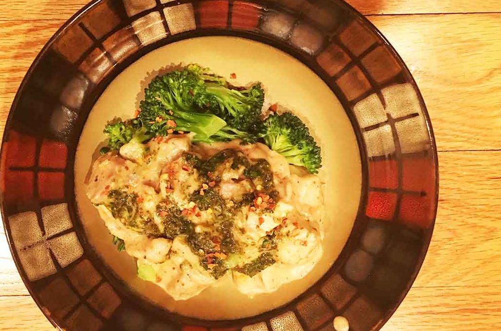 Creamy chicken and broccoli
