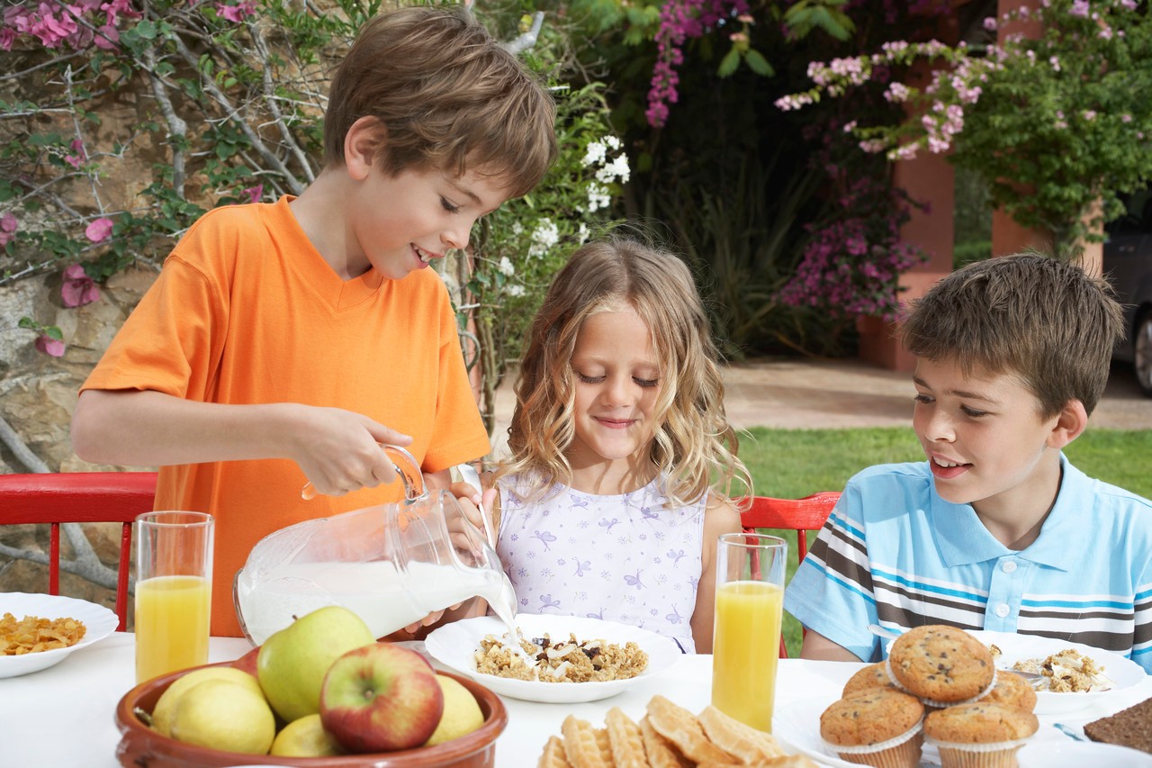 Children Having Complete Breakfast --- Image by © moodboard/Corbis